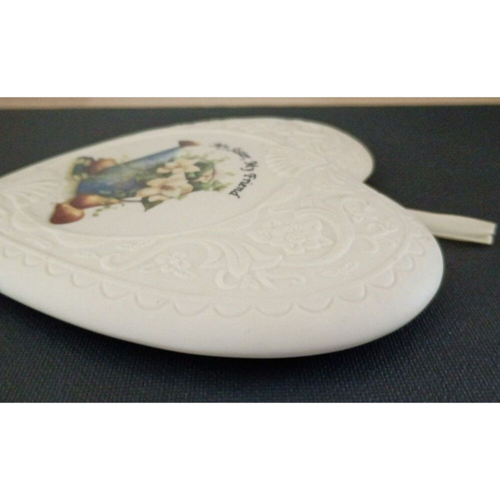 Vintage 1995 Ceramic Potpourri Holder Heart Shaped Wall Plague Gift for Sister - Picture 3 of 8